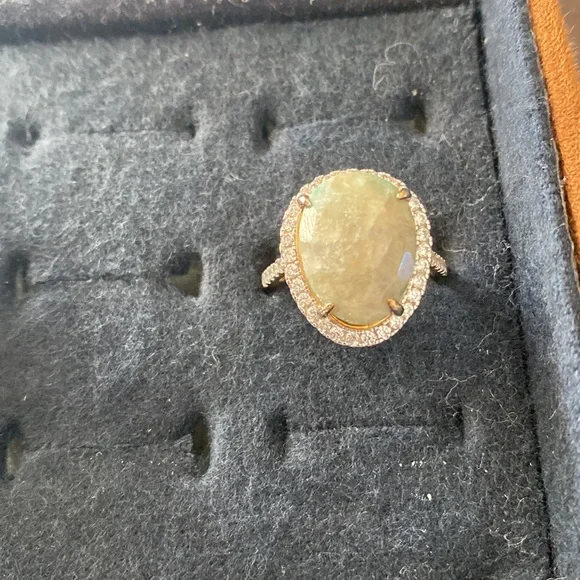 Solid 925 Sterling Silver Jewelry Green Aventurine Cz Gemstone - Picture 4 of 4